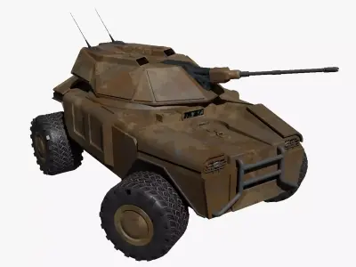 Sci Fi APC Low-poly 3D model