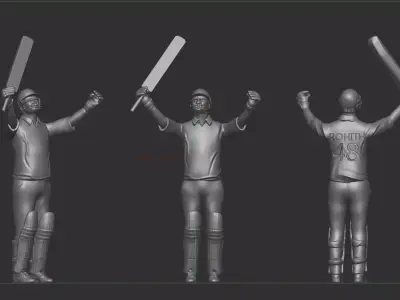 Cricket batsman 3D print model