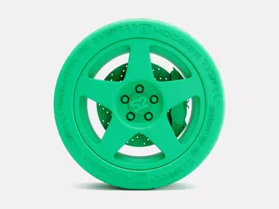18x8 Fifteen52 Tarmac Wheel Hoosier Track Attack Pro Tire 3D print model