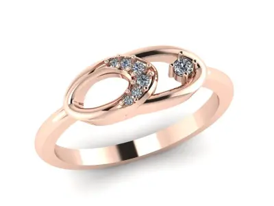 Jewelry Diamond Ring 3D Print Model  3D print model 11