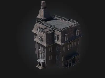 Haunted Manor Timeless Terror in a Grand Forgotten Home 3D model
