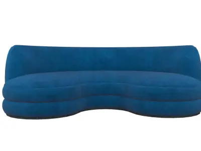 Polo Curve Sofa Low-poly 3D model