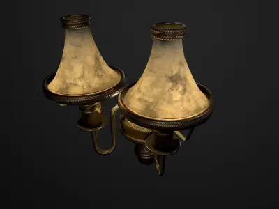 Wall lamp Low-poly 3D model