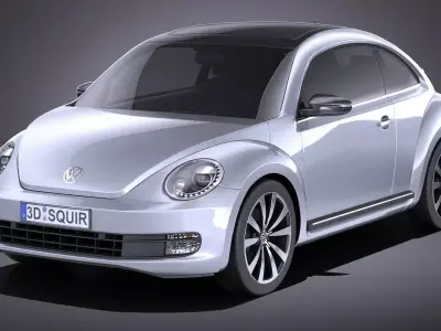 Volkswagen Beetle 2012-2015 VRAY 3D model