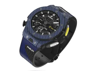 Hublot Big Bang Unico 45mm Golf Blue Luxury Watch 3D model