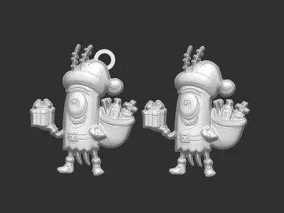 christmas decor planton baserelife 3D print model