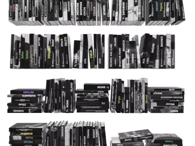 Books 150 pieces 3-1-3 Low-poly 3D model