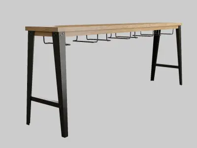 Bar Table-01 Low-poly 3D model