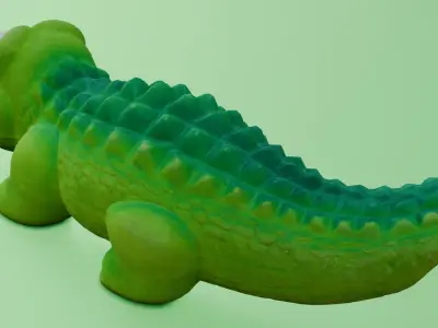 Toy Crocodile 3D Model Low-poly 3D model