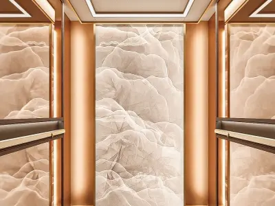 Elevator And Lobby Luxury 3d Scene Model  3D model