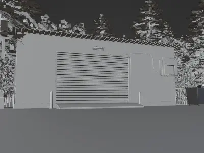 Darkness Garage Scene 3D Blend File Textured FBX OBJ MTL Files 3D model