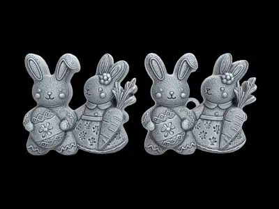 Easter cookie decor  3D print model