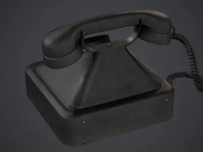 Old Phone - PBR Texture Low-poly 3D model