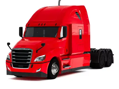 Freightliner Cascadia Santa Claus truck  new year 3D model