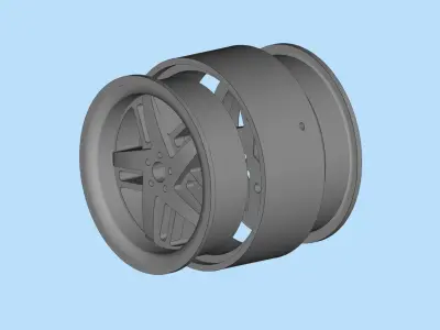 Lowrider big wheels for RC car Donk Rims Gangster wheel 3D print model