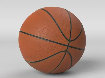 Basketball Low-poly 3D model 7