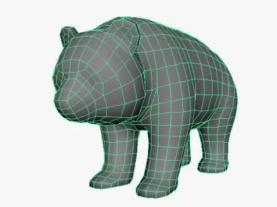 Panda bear Low-poly 3D model shop