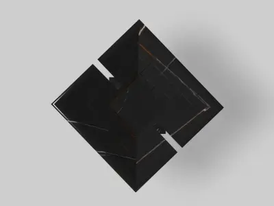 Household item in Sahara Noir Marble Stone Low-poly 3D model