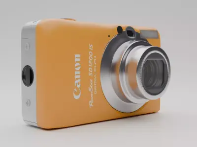Cannon Camera Low-poly 3D model