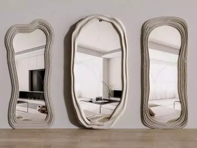 WABI SABI STYLE 3D MIRROR DECOR SETS 0031 3D model
