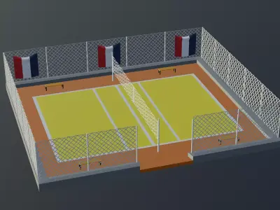 Volleyball Stadium - France Low-poly 3D model