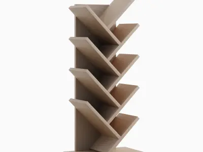 Medium Bookshelf 02 Low-poly 3D model
