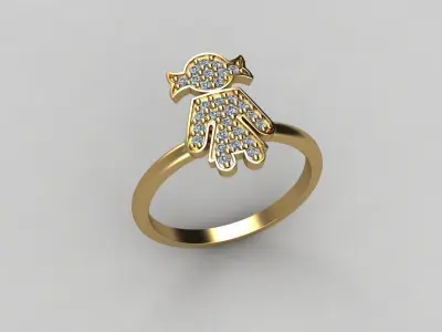 Ring Girl 3D print model