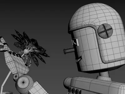 Happy Robot - Iron Flower Free 3D model