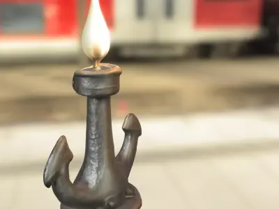 Anchor Candle Holder Low-poly 3D model