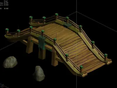 Game City - Main Road - Bridge 01 3D model