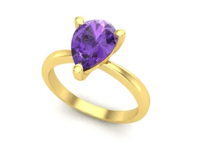 AV 450 Pear Cut Ladies Solitaire Bridal Engagement Ring 3D print model