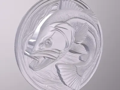 Blackbass 1 basrelief for 3D printing 3D print model