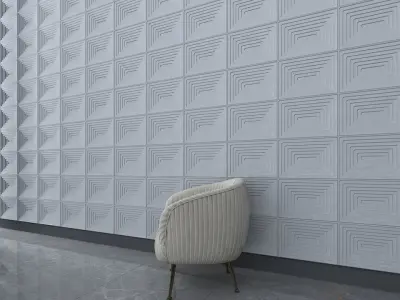 3d wall panel Low-poly 3D model 2