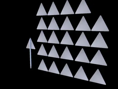 3D model German Warning Traffic  Road Sign Pack Low-poly 3D model