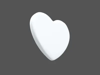 Twitter Heart Emoji v1 009 Low-poly 3D model