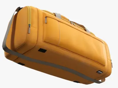 Duffel sport travel bag yellow 3D model