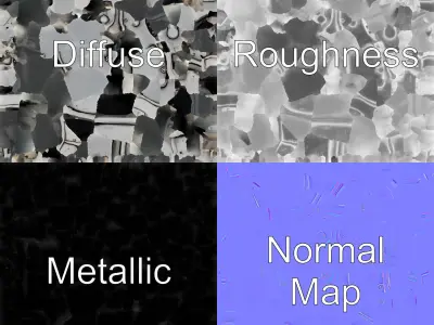 Medieval Armet Helmet Polished Engraved model pack Low-poly 3D model