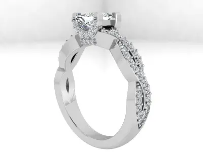 Princess Twisted Ring 3574 3D print model