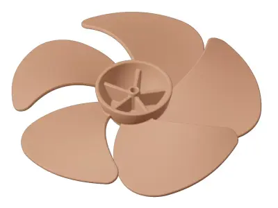 Plastic Ventilation Fan Blade Toy 3D model