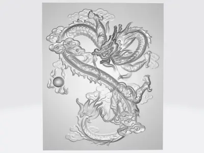 DRAGON RELIEF - NO 4 3D model