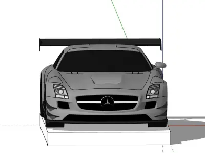 Mercedes Benz SLS AMG GT3 SketchUp Pro 2019 Race Car 3D model