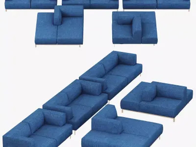 Living Divani Metrocubo set 3D model