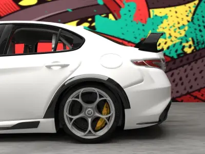 Alfa Romeo Giulia GTAM stock  3D model