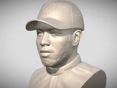 Lewis Hamilton bust 3D print model