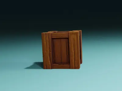 Stylized box Free low-poly 3D model