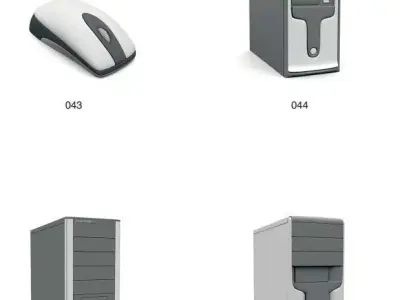 all electronic items for the office 3D model