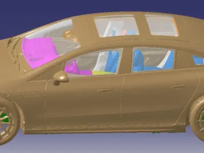 Mercedes EQS 580 4MATIC AMG Line 2021 Vehicle 3d scan model  3D model