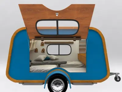 Carapate Teardrop Trailer 3D model