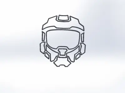 Masterchief wall decoration Free 3D print model