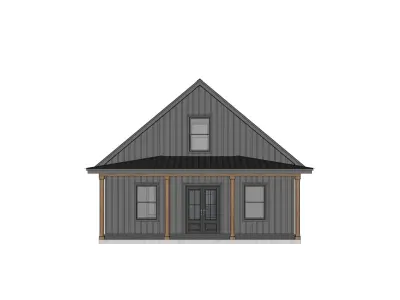 Barndominium House 087 -Archimple LLC Low-poly 3D model